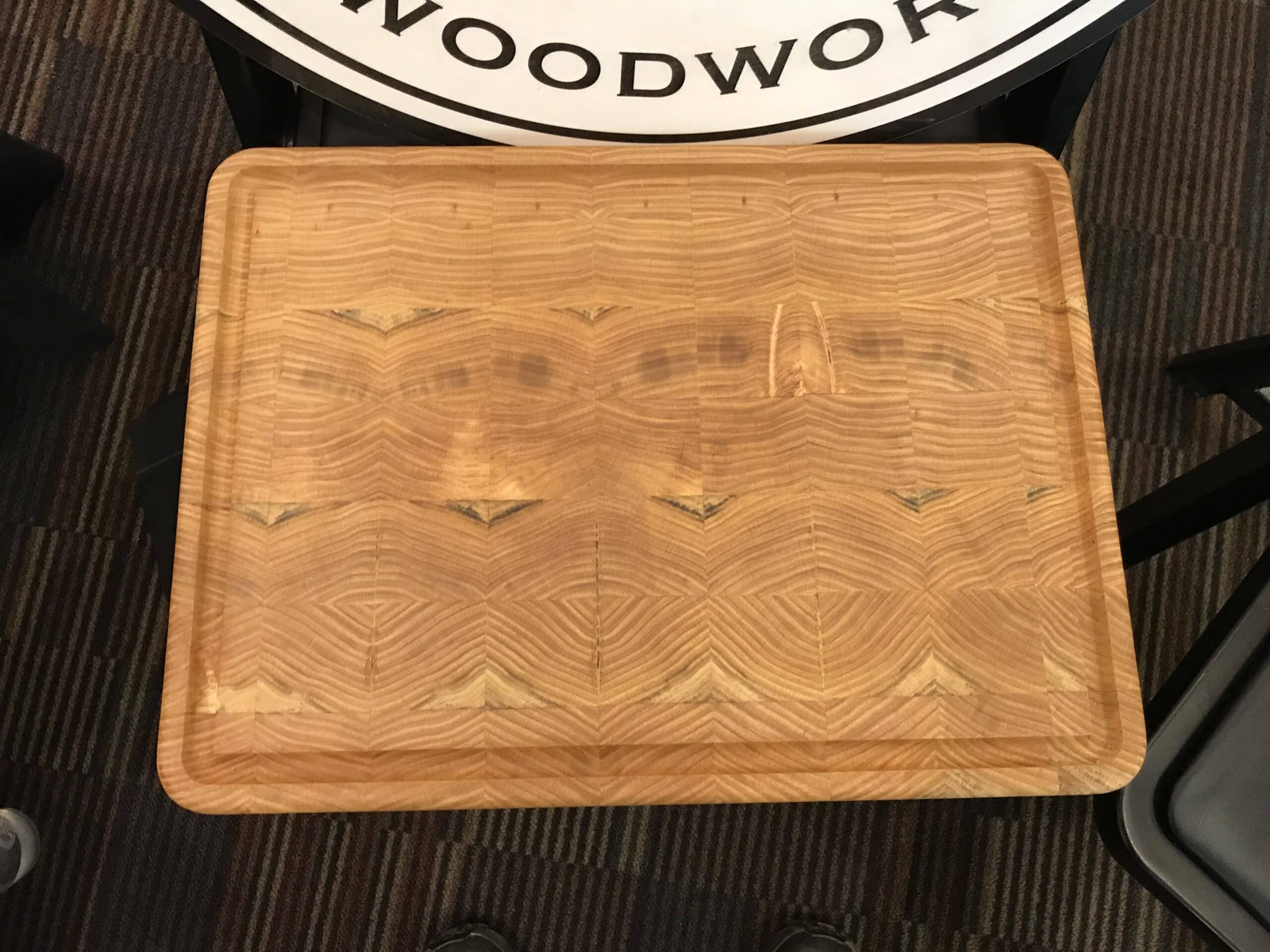 End grain honey locust with juice groove